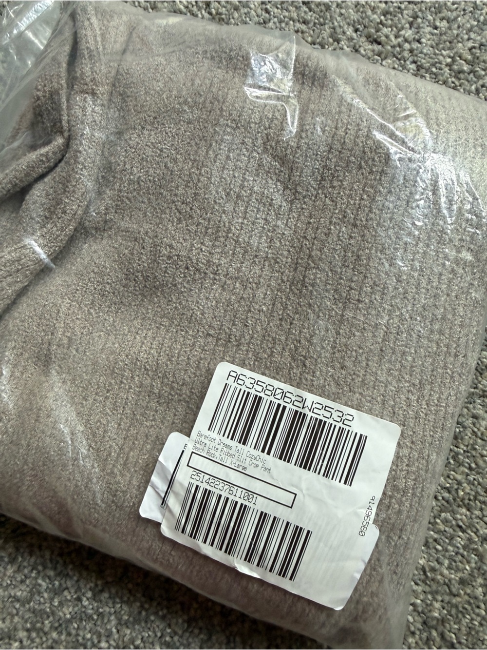NWT Barefoot Dreams CozyChic Ultra Lite Crop Pant in Beach Rock Beige Tall XL - Picture 12 of 12